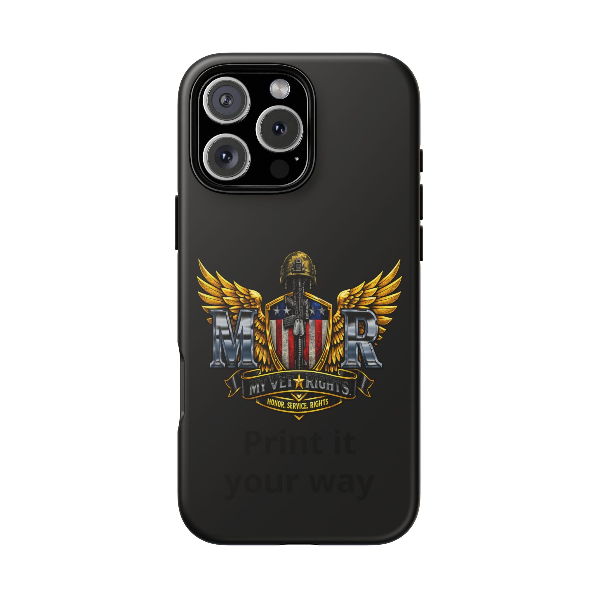 Copy of MyVetRights Phone Case — Patriotic 'MVR' American Shield Design
