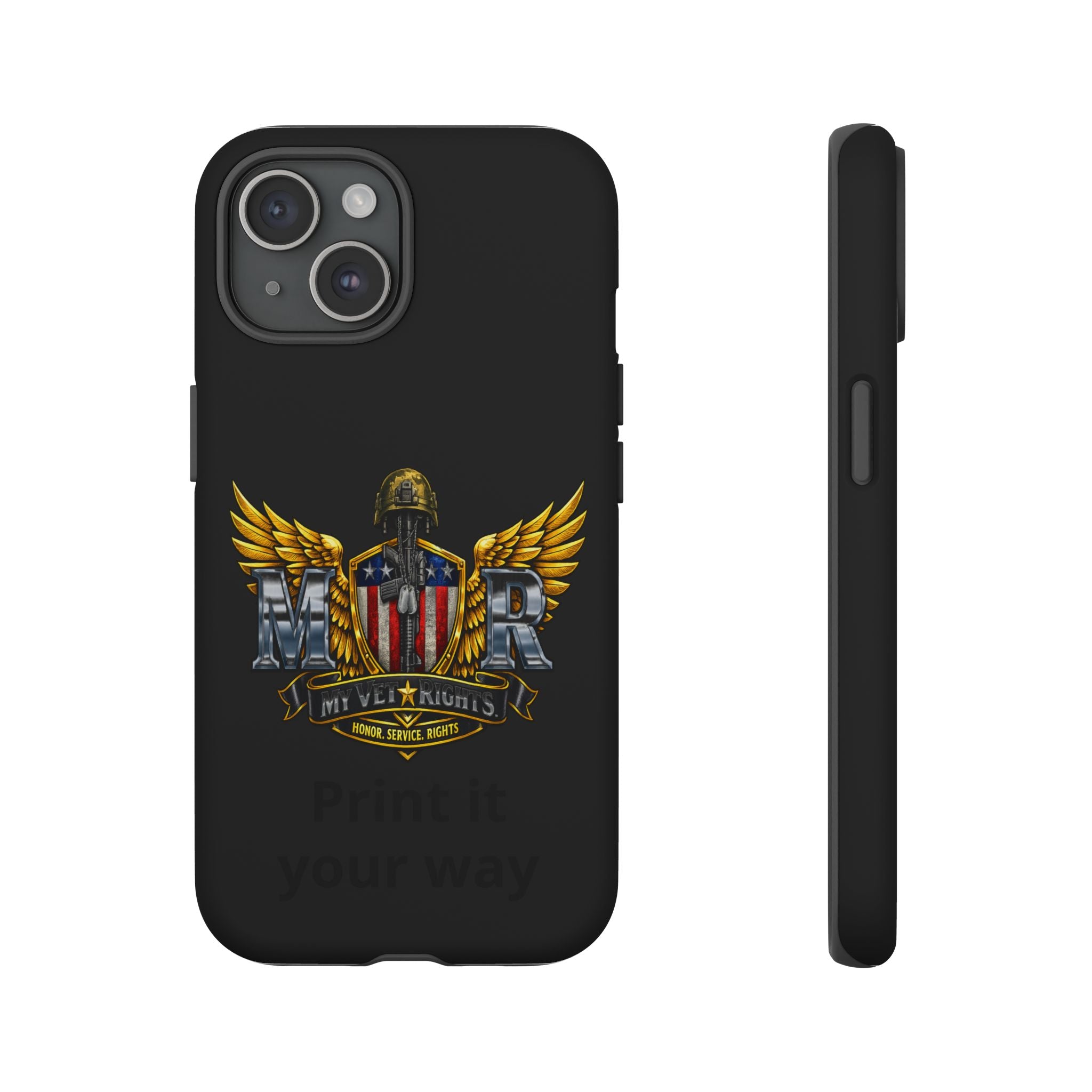 Copy of MyVetRights Phone Case — Patriotic 'MVR' American Shield Design