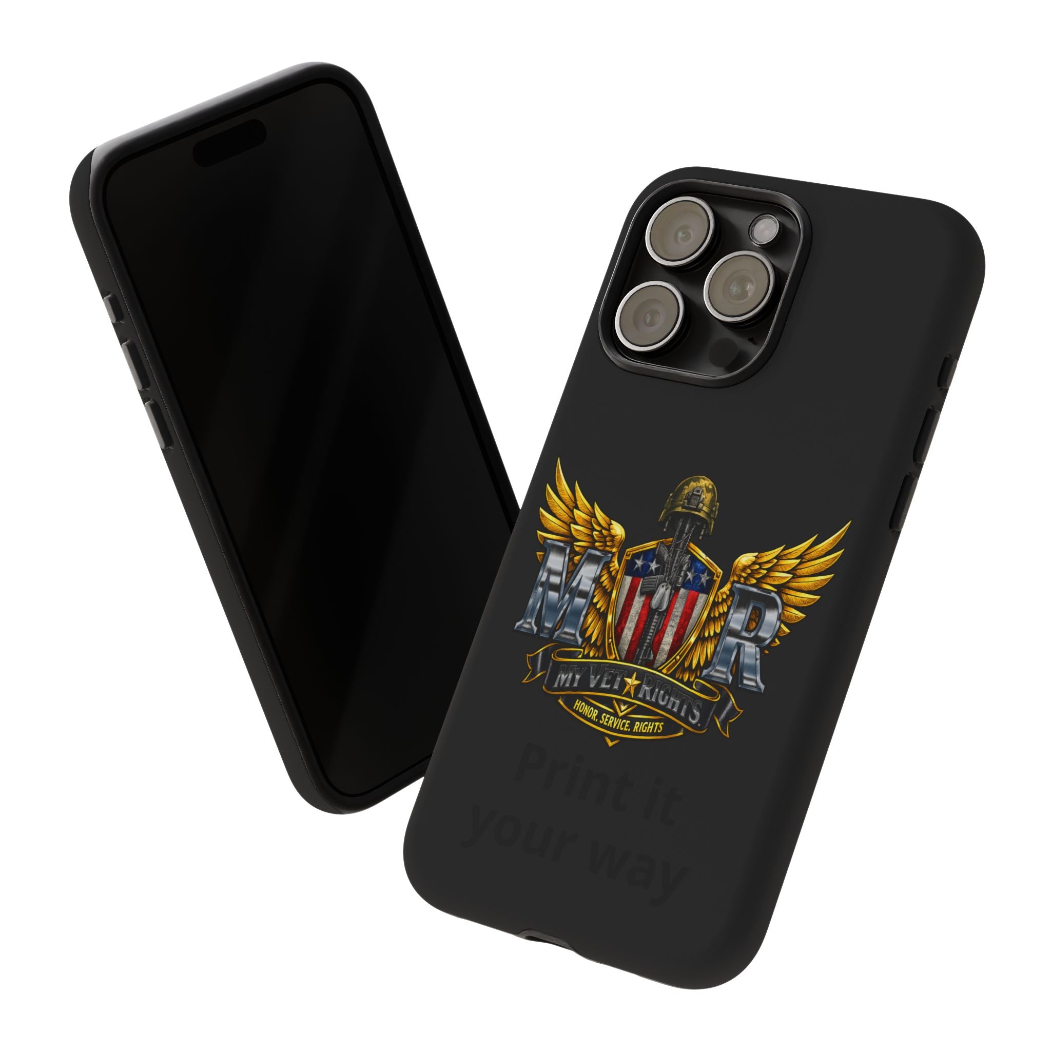 Copy of MyVetRights Phone Case — Patriotic 'MVR' American Shield Design