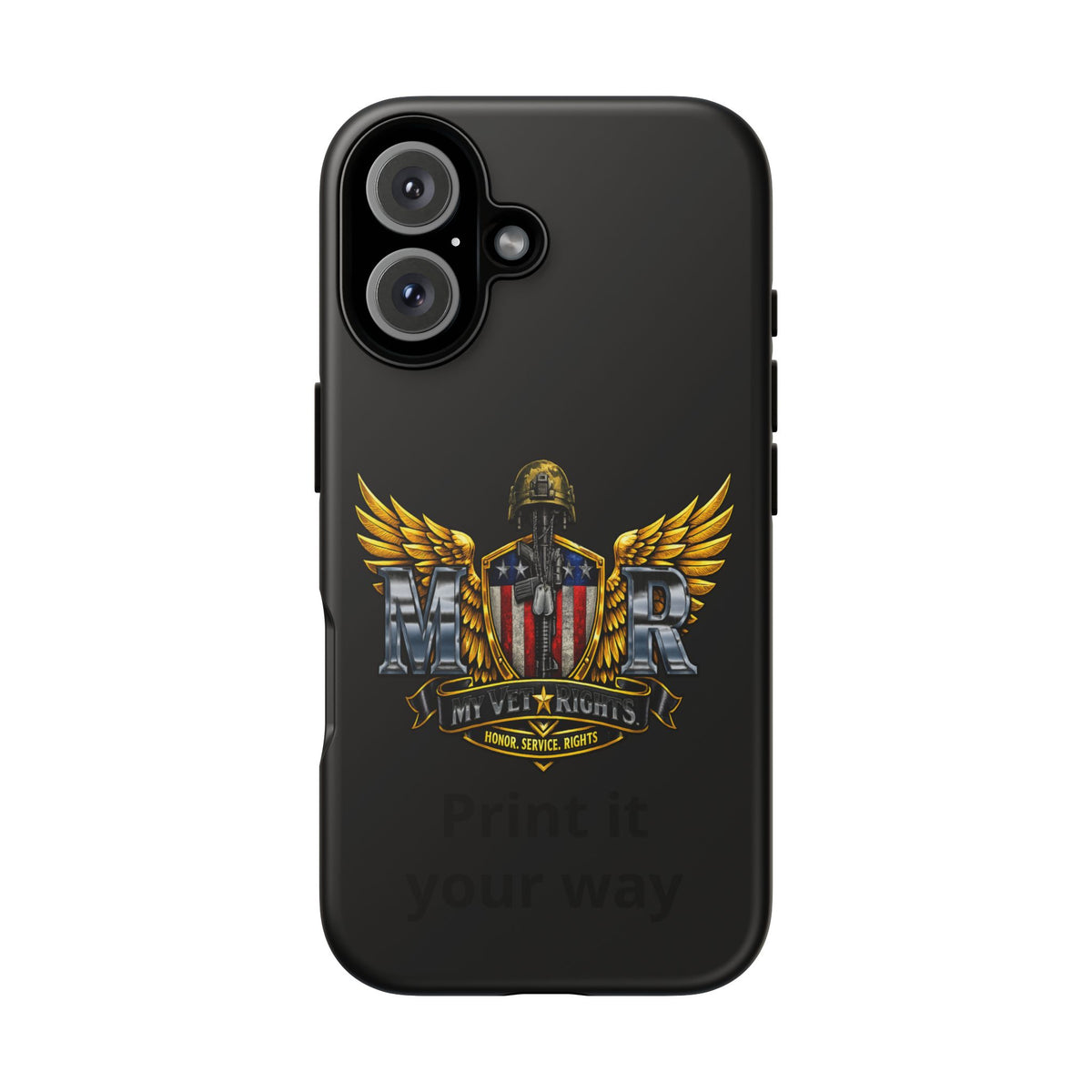 Copy of MyVetRights Phone Case — Patriotic 'MVR' American Shield Design