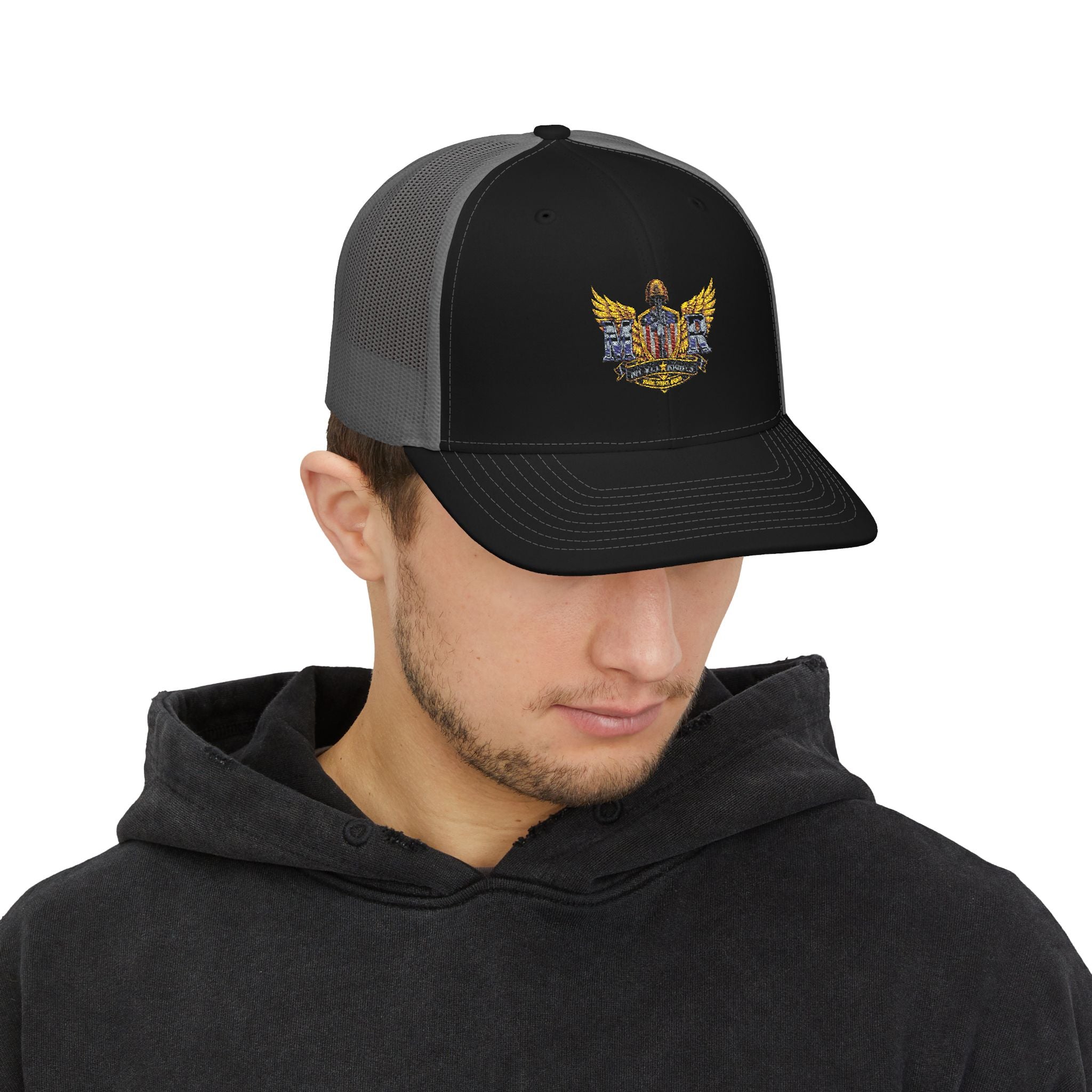 My Vet Rights Snapback Trucker Cap — Embroidered Winged Emblem Hat