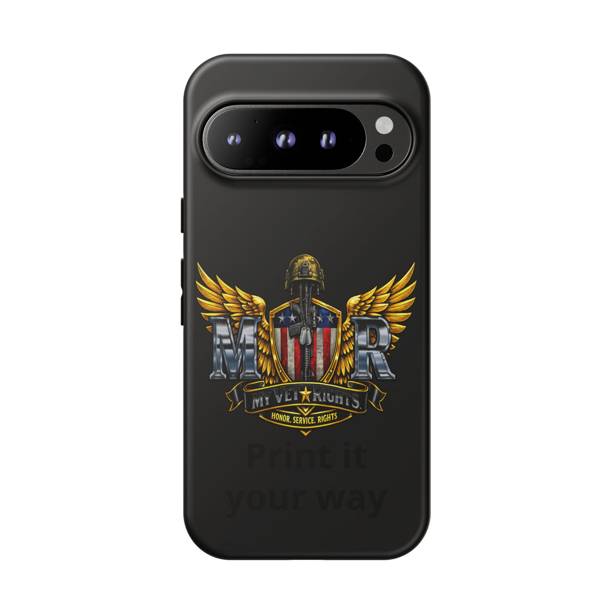 Copy of MyVetRights Phone Case — Patriotic 'MVR' American Shield Design