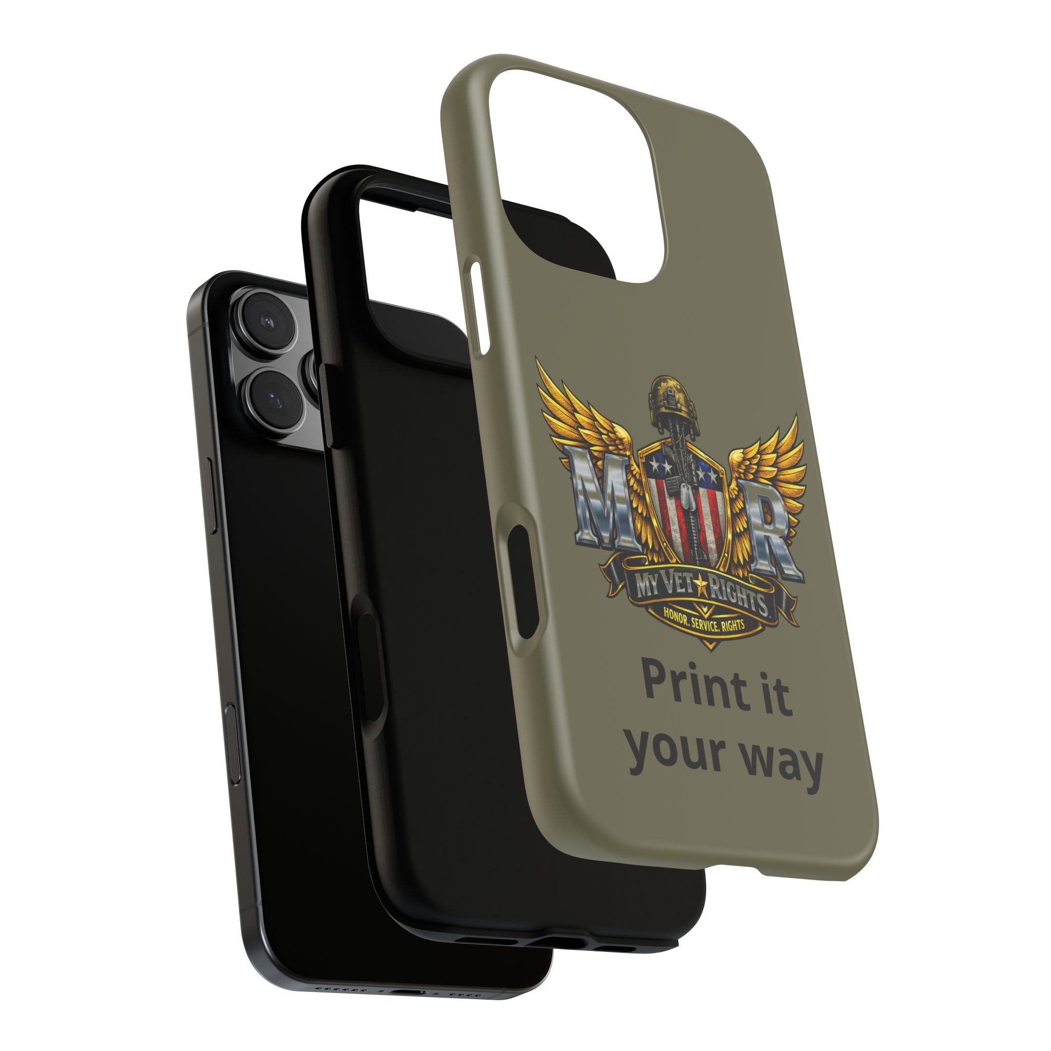 MyVetRights Phone Case — Patriotic 'MVR' American Shield Design
