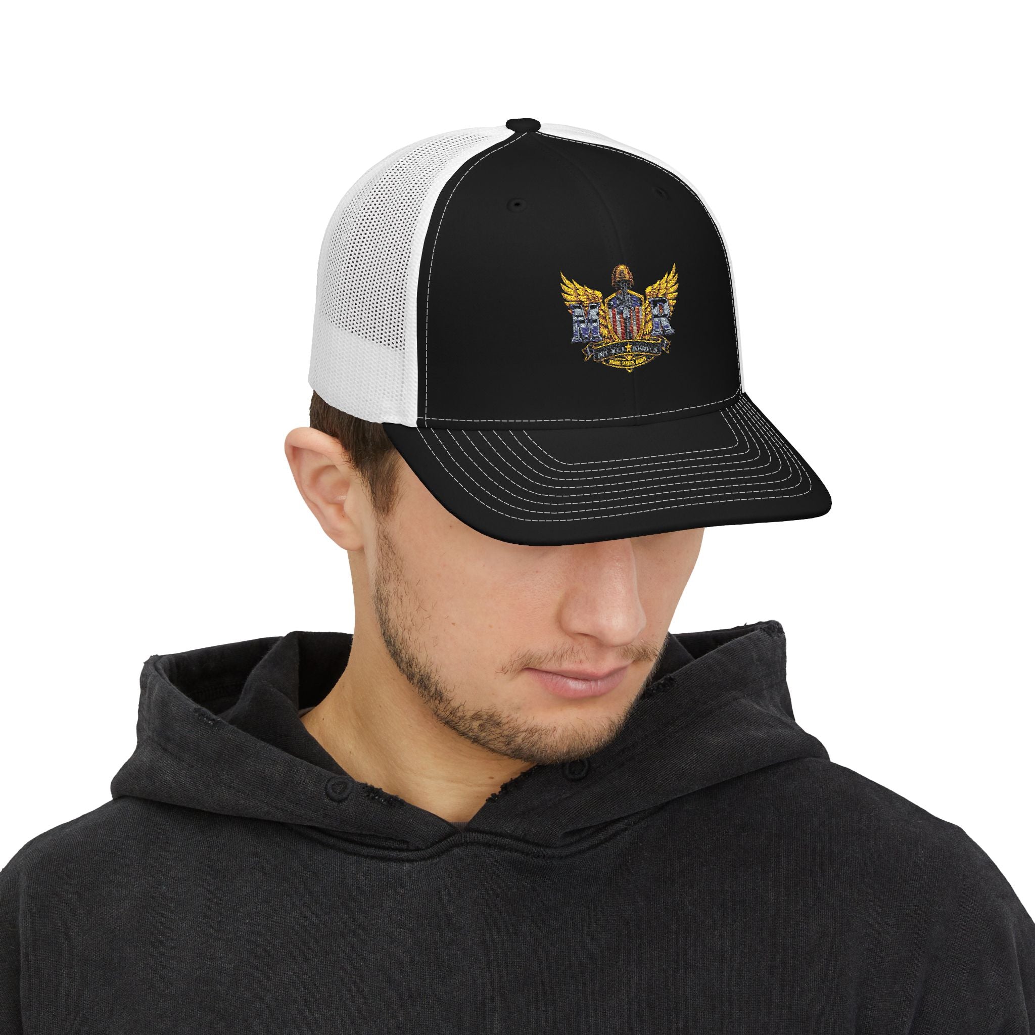 My Vet Rights Snapback Trucker Cap — Embroidered Winged Emblem Hat