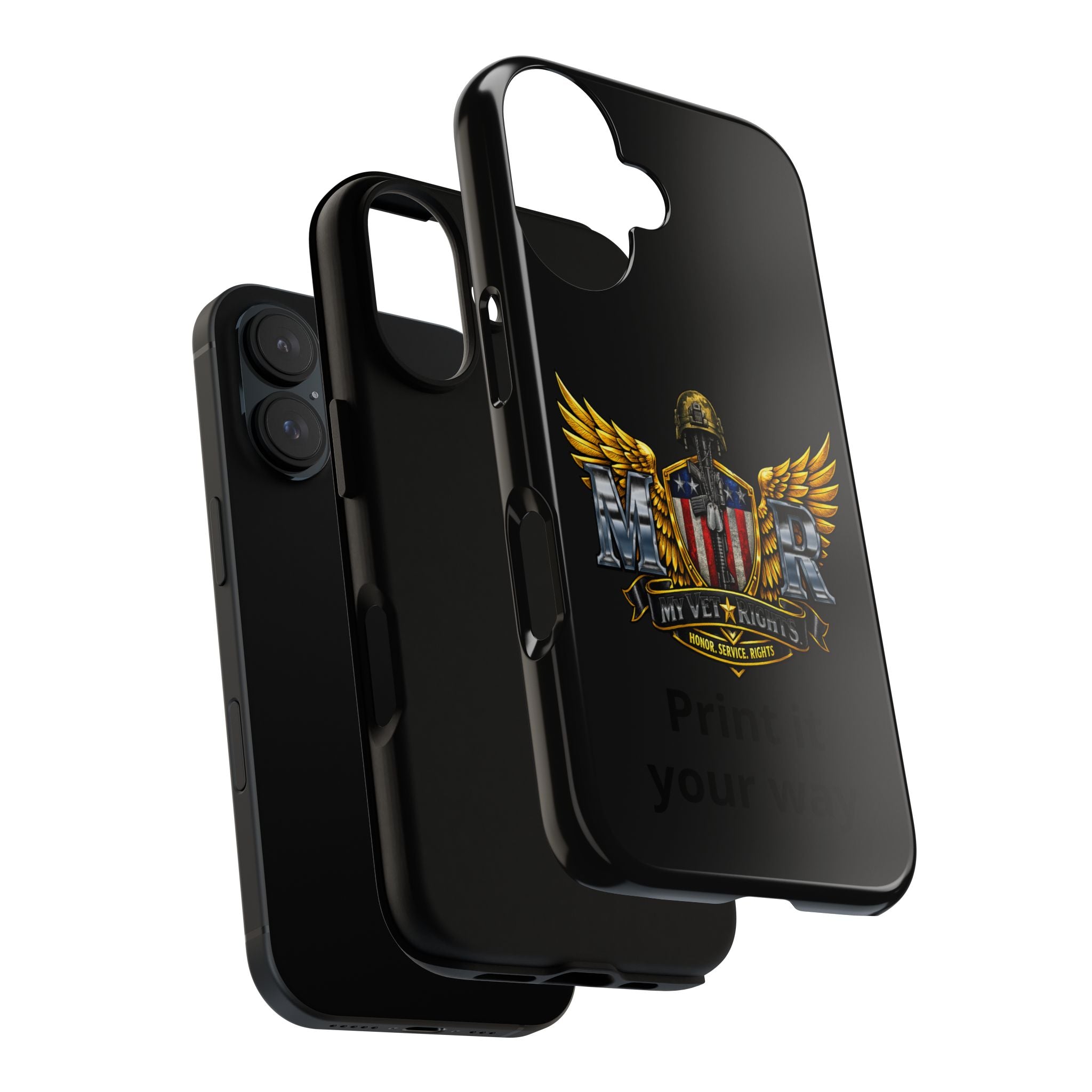 Copy of MyVetRights Phone Case — Patriotic 'MVR' American Shield Design