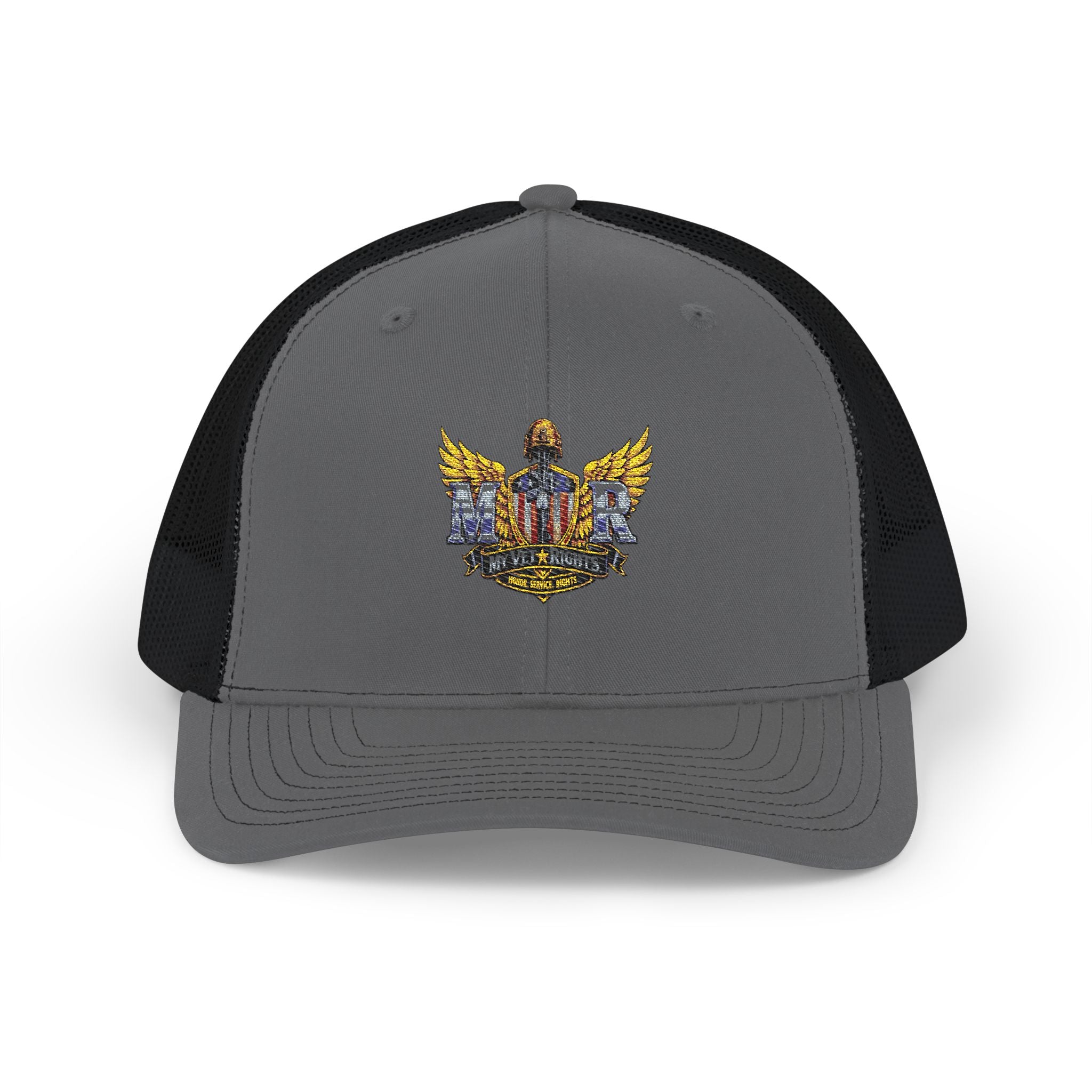 MVR Snapback Trucker Cap — Embroidered Winged Emblem Hat
