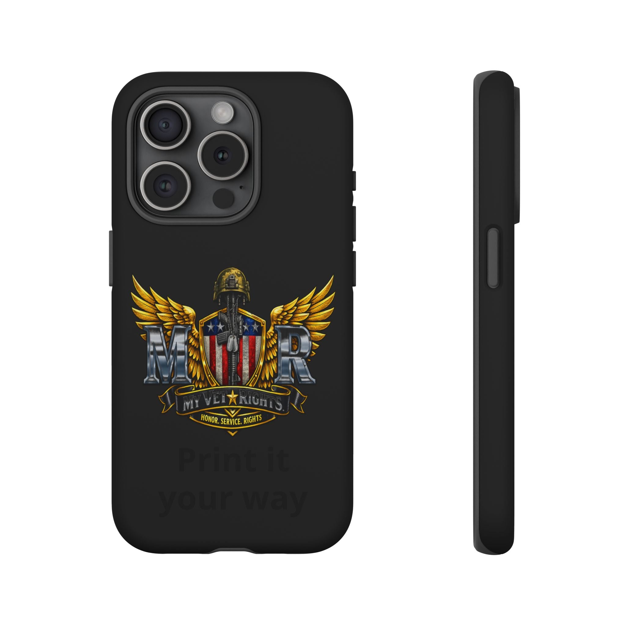 Copy of MyVetRights Phone Case — Patriotic 'MVR' American Shield Design