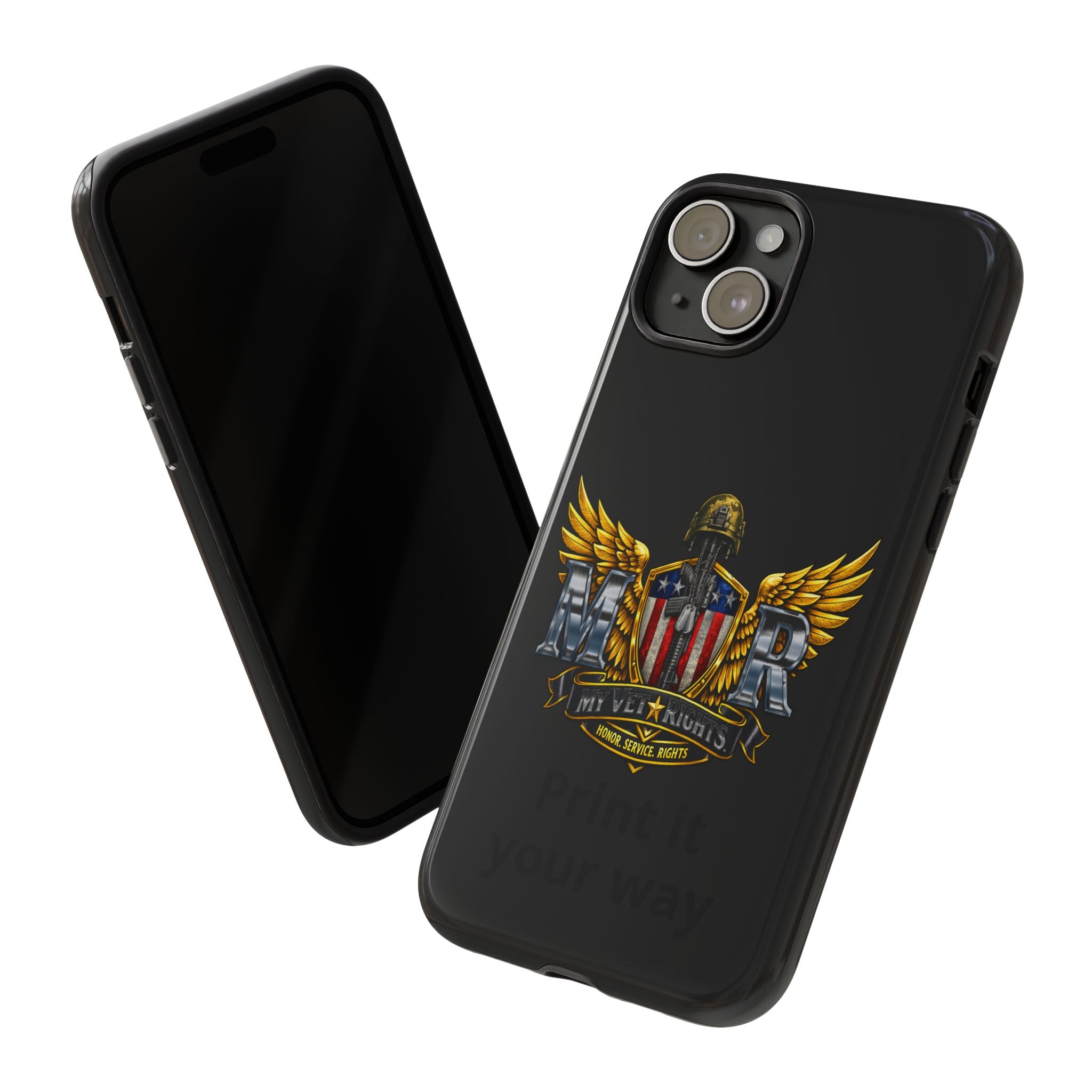 Copy of MyVetRights Phone Case — Patriotic 'MVR' American Shield Design