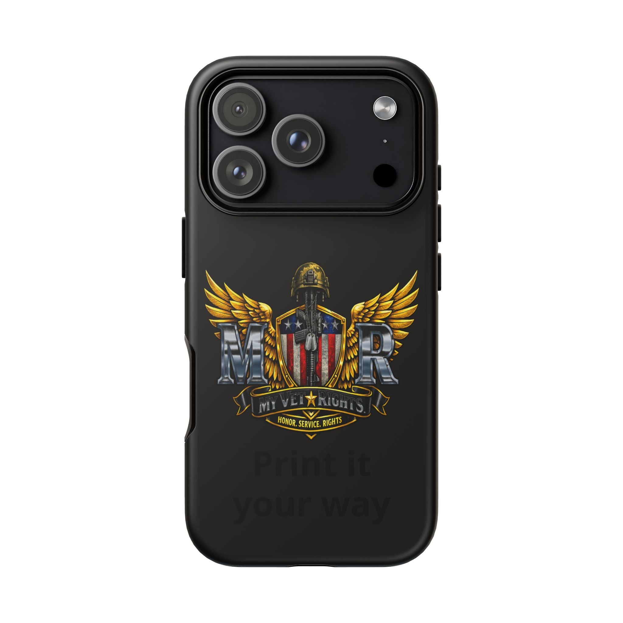 Copy of MyVetRights Phone Case — Patriotic 'MVR' American Shield Design