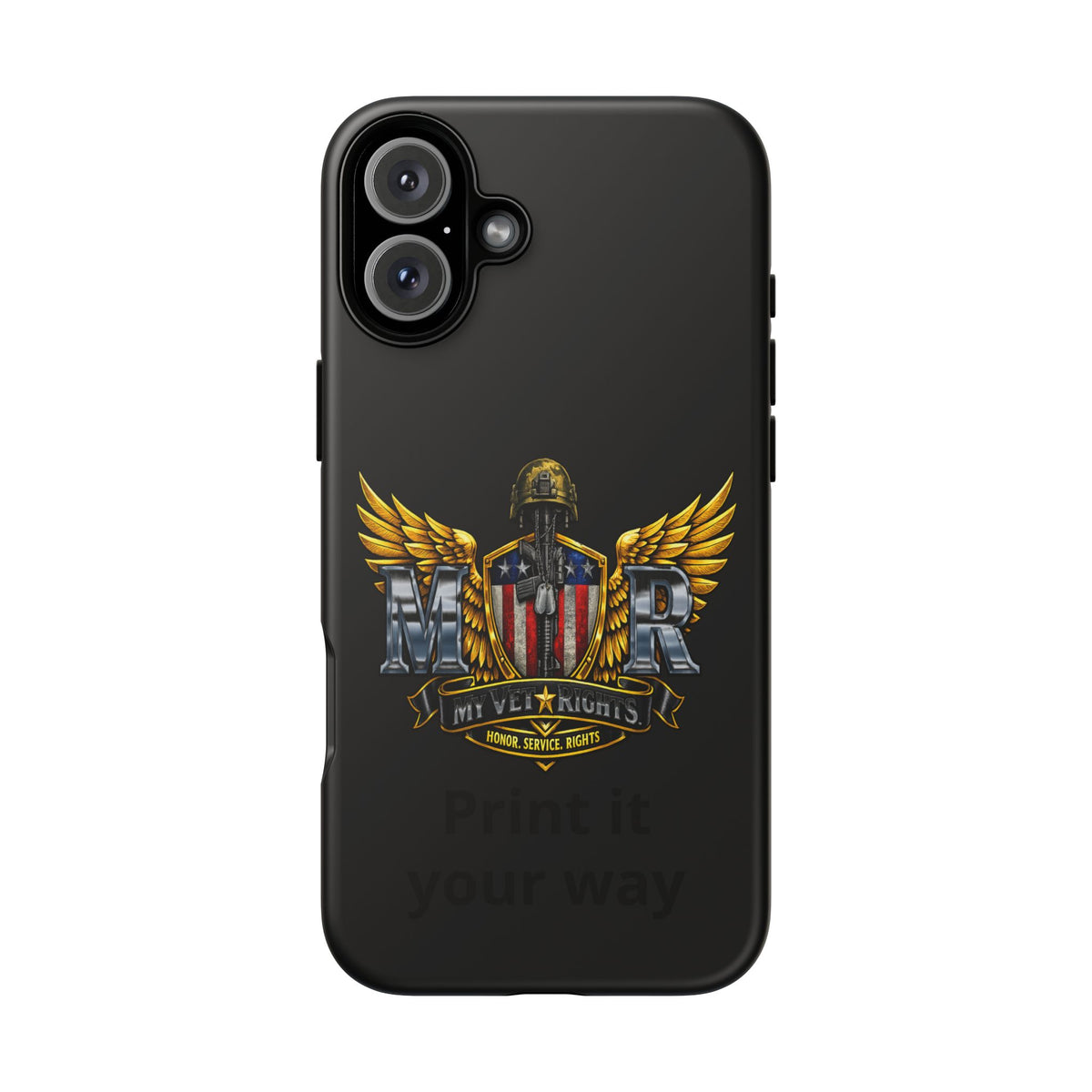 Copy of MyVetRights Phone Case — Patriotic 'MVR' American Shield Design