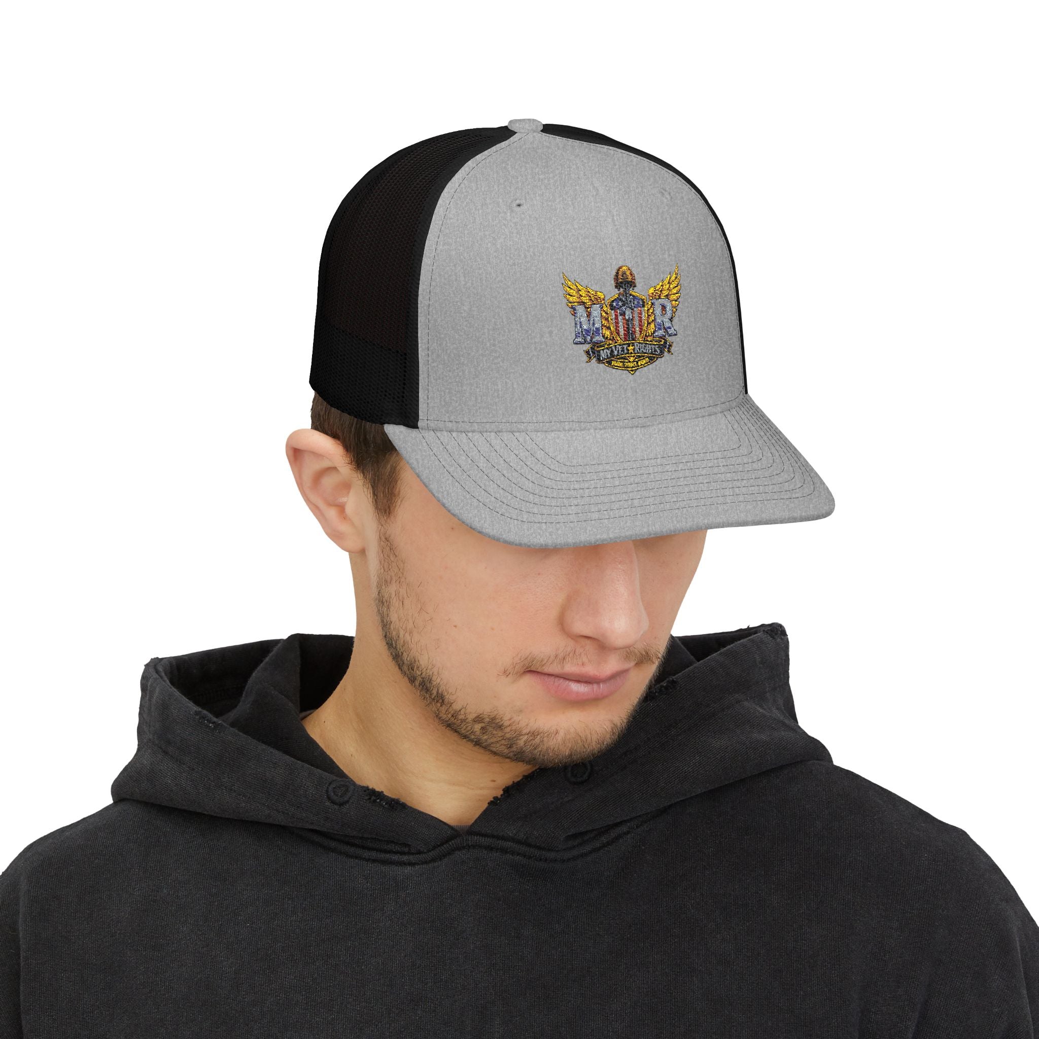 My Vet Rights Snapback Trucker Cap — Embroidered Winged Emblem Hat