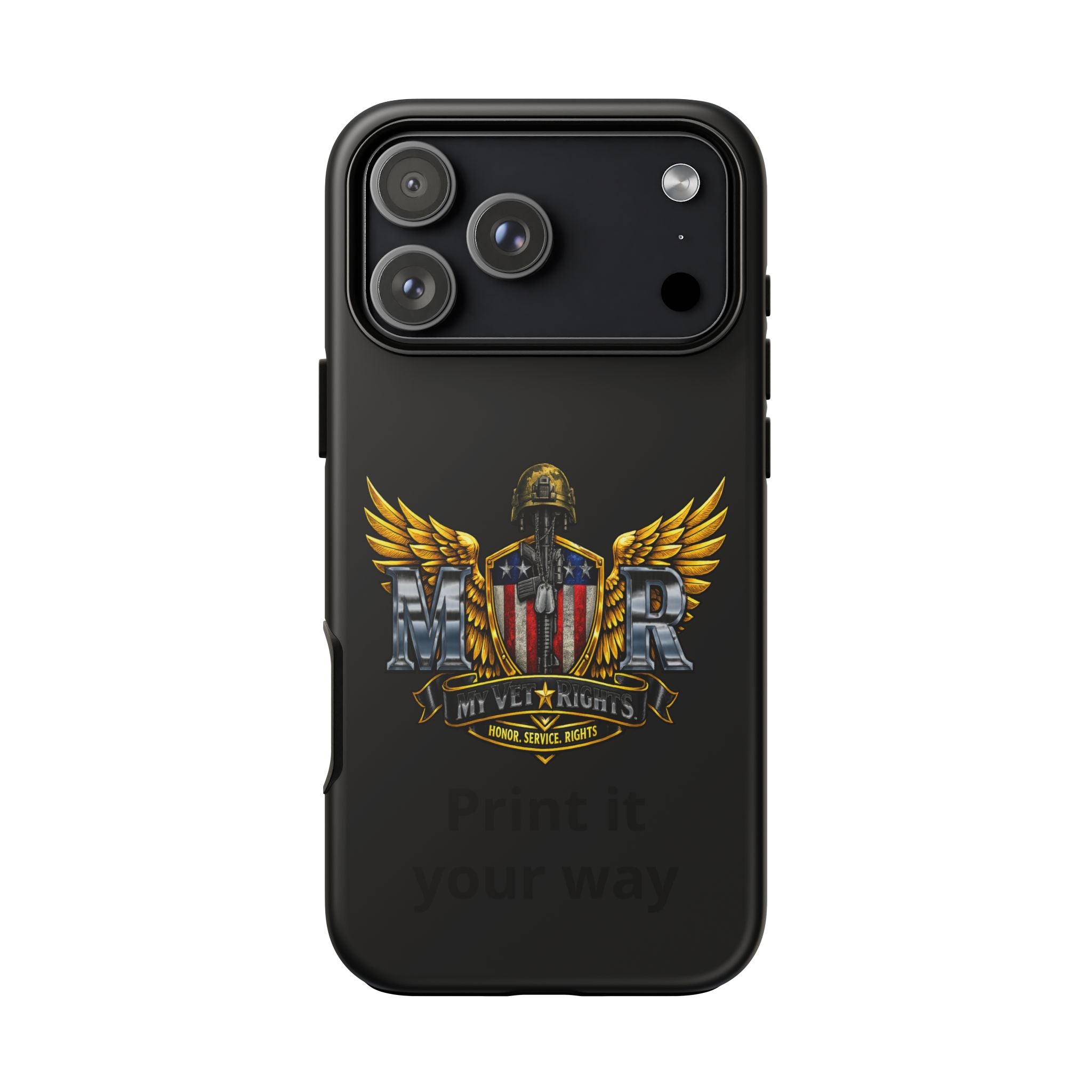 Copy of MyVetRights Phone Case — Patriotic 'MVR' American Shield Design