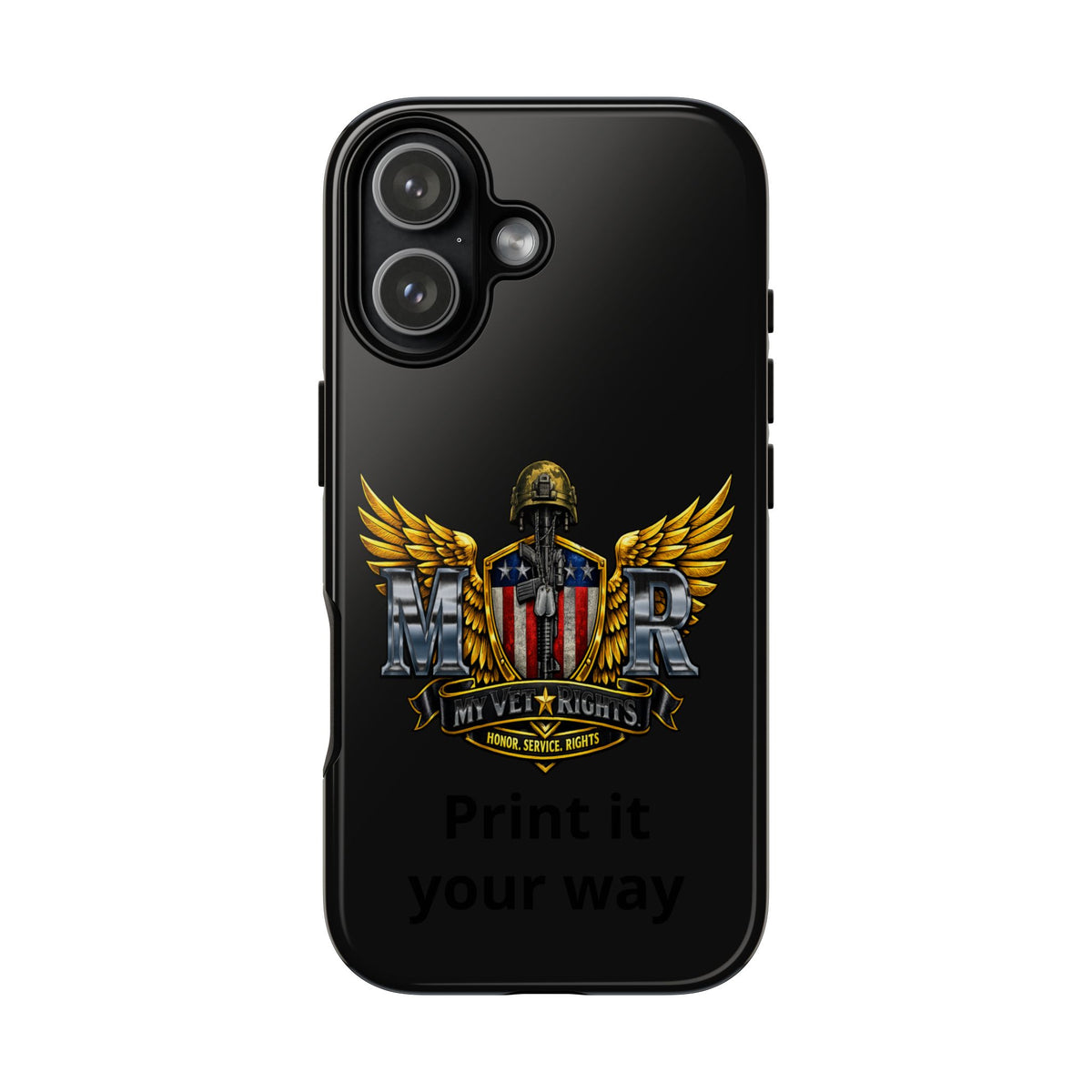 Copy of MyVetRights Phone Case — Patriotic 'MVR' American Shield Design