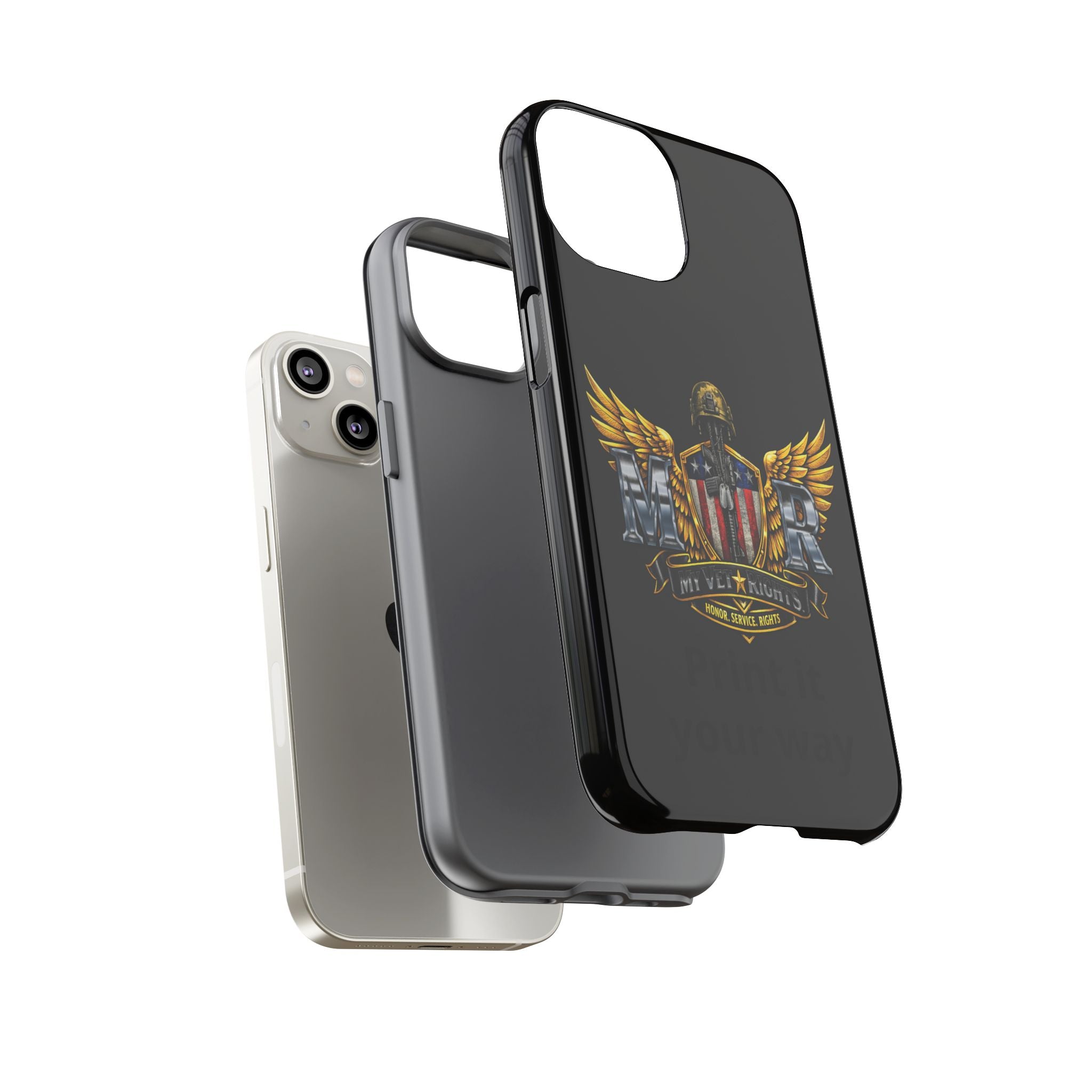 Copy of MyVetRights Phone Case — Patriotic 'MVR' American Shield Design