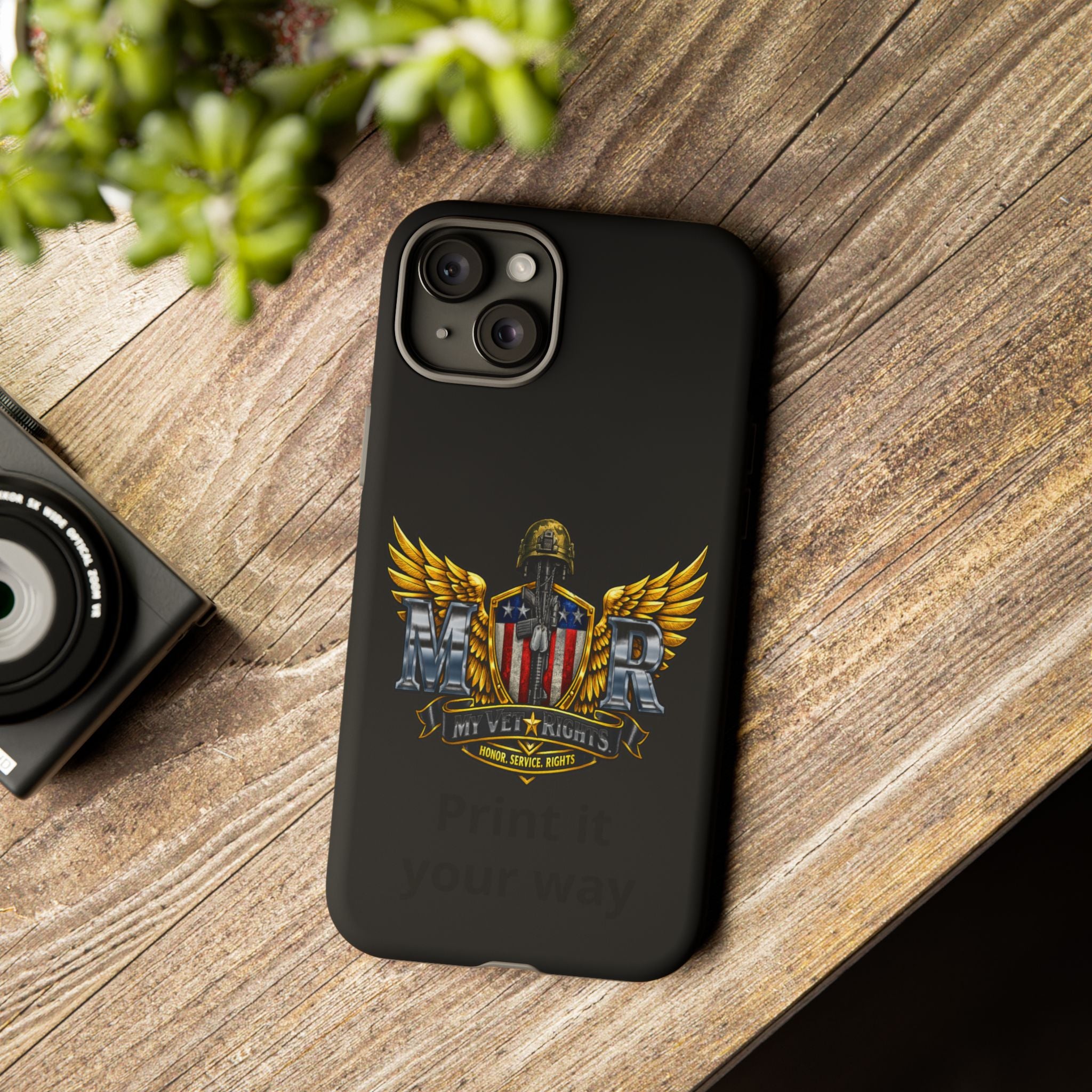 Copy of MyVetRights Phone Case — Patriotic 'MVR' American Shield Design