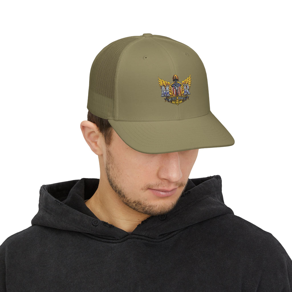 My Vet Rights Snapback Trucker Cap — Embroidered Winged Emblem Hat