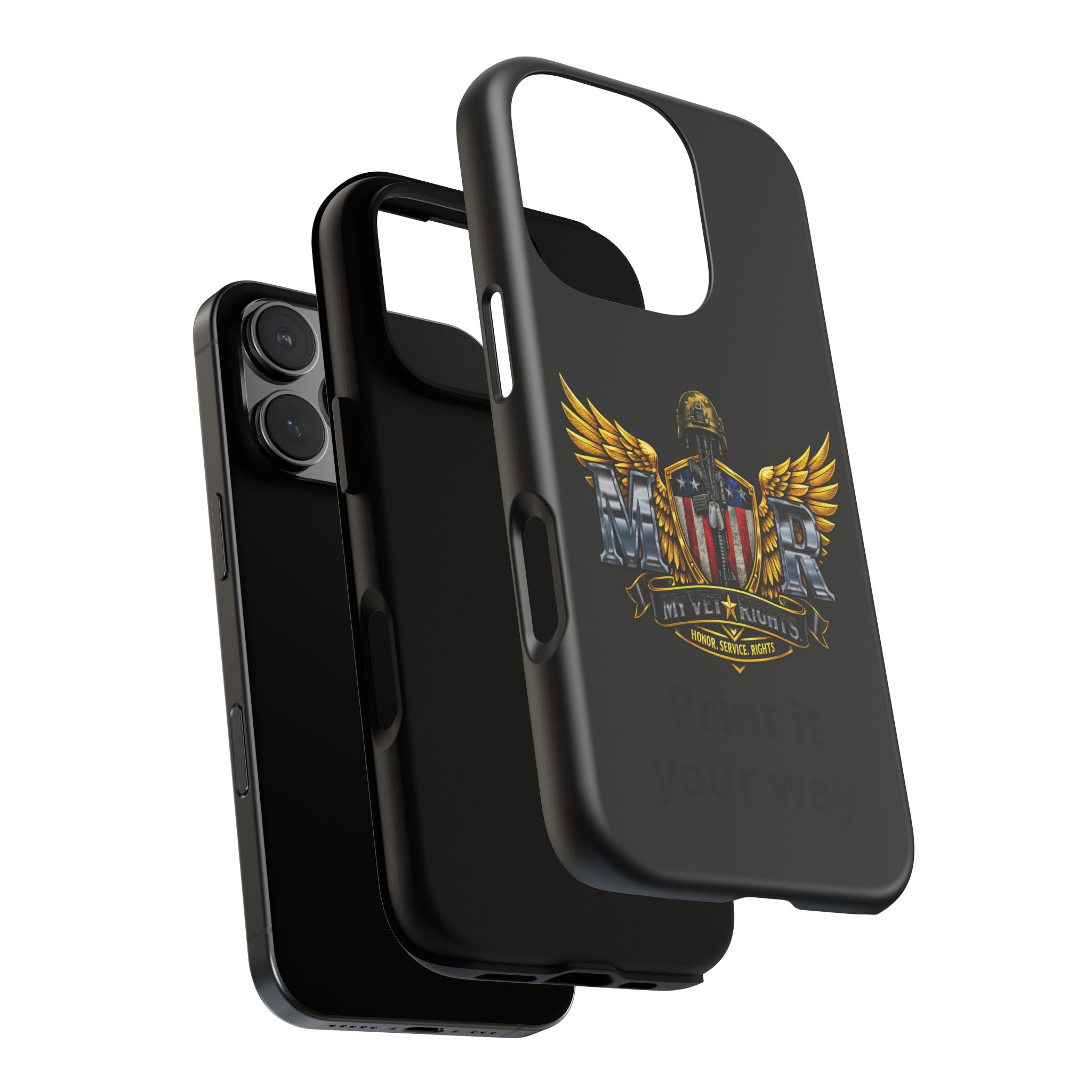 Copy of MyVetRights Phone Case — Patriotic 'MVR' American Shield Design