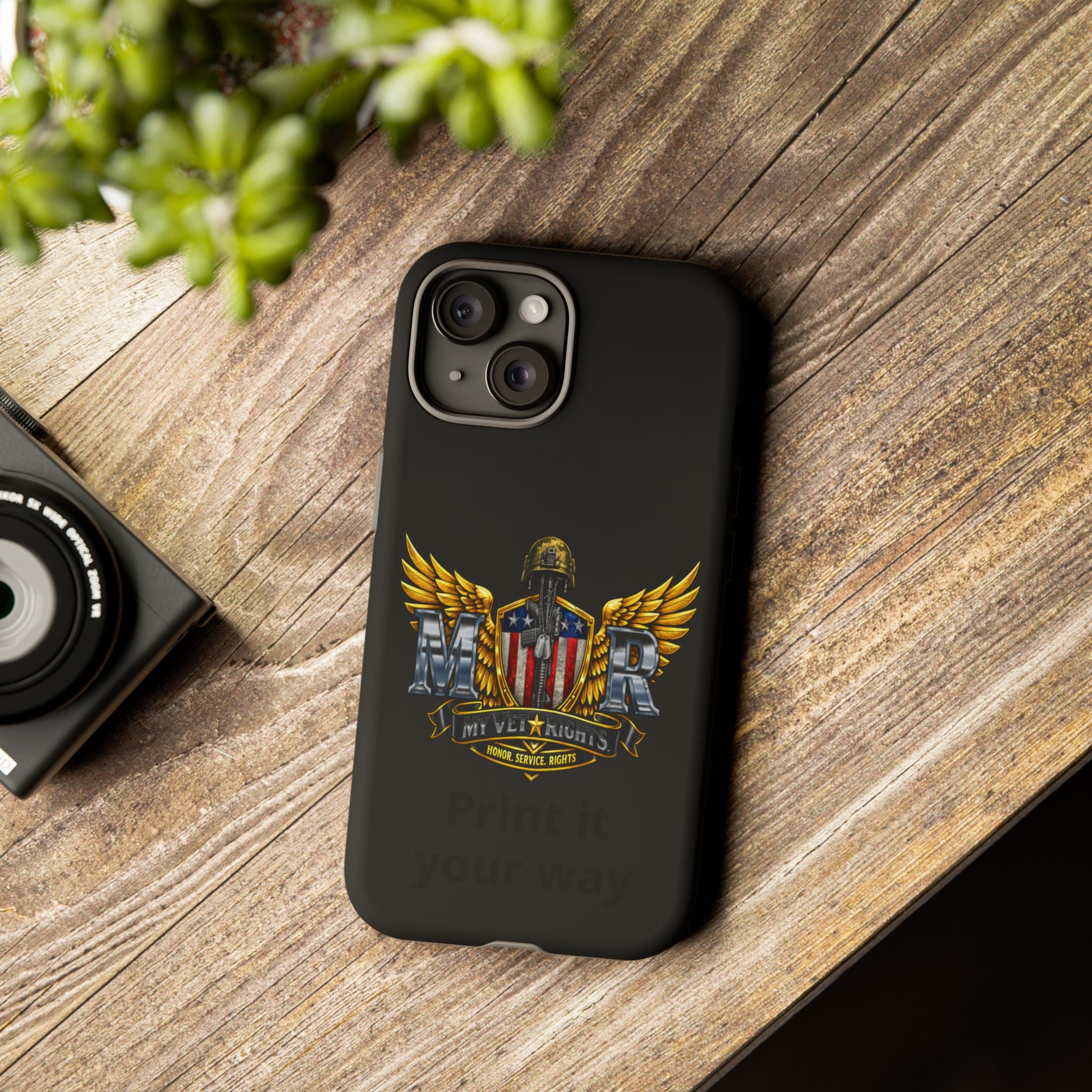 Copy of MyVetRights Phone Case — Patriotic 'MVR' American Shield Design
