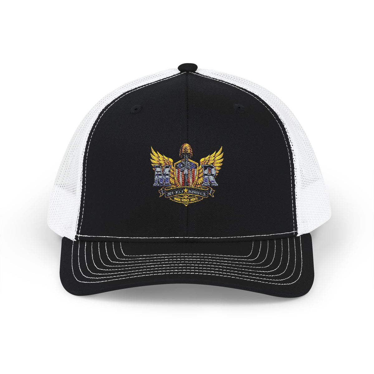 MVR Snapback Trucker Cap — Embroidered Winged Emblem Hat