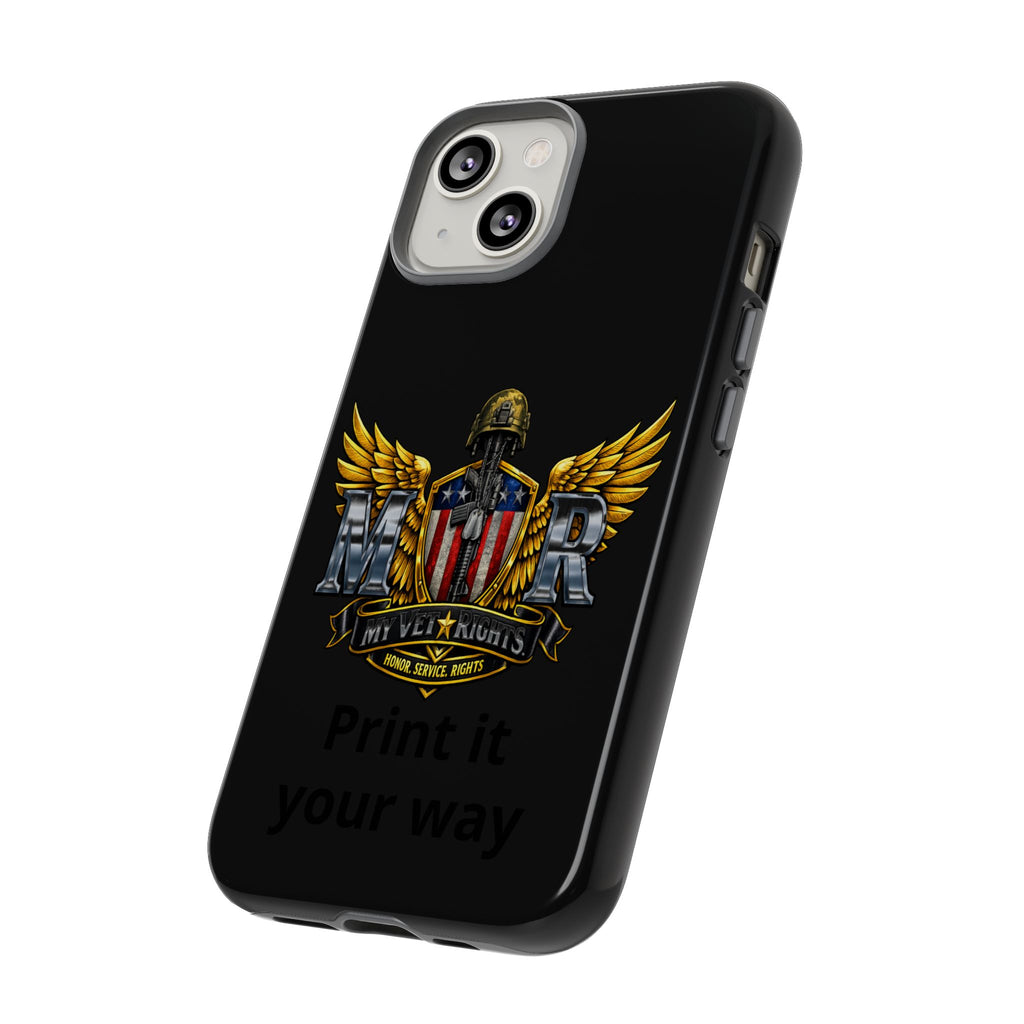 Copy of MyVetRights Phone Case — Patriotic 'MVR' American Shield Design