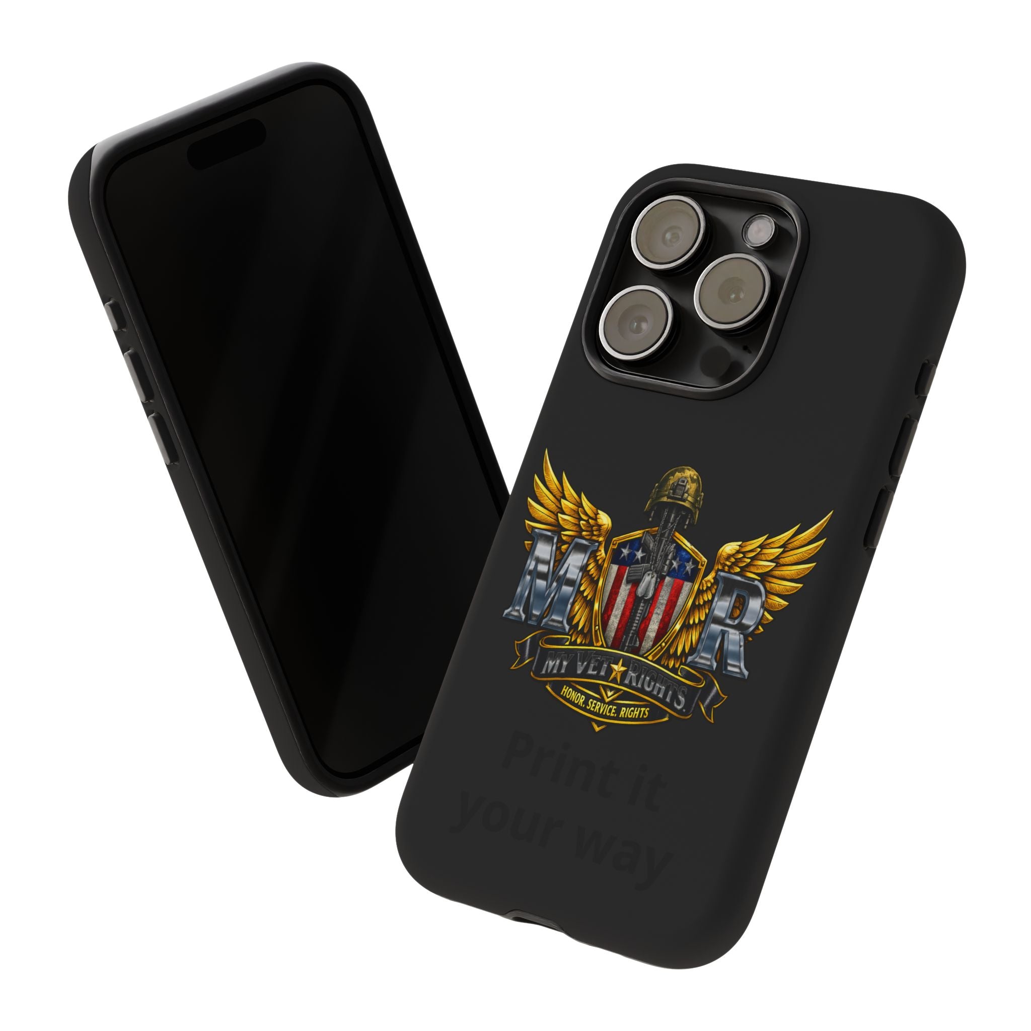 Copy of MyVetRights Phone Case — Patriotic 'MVR' American Shield Design
