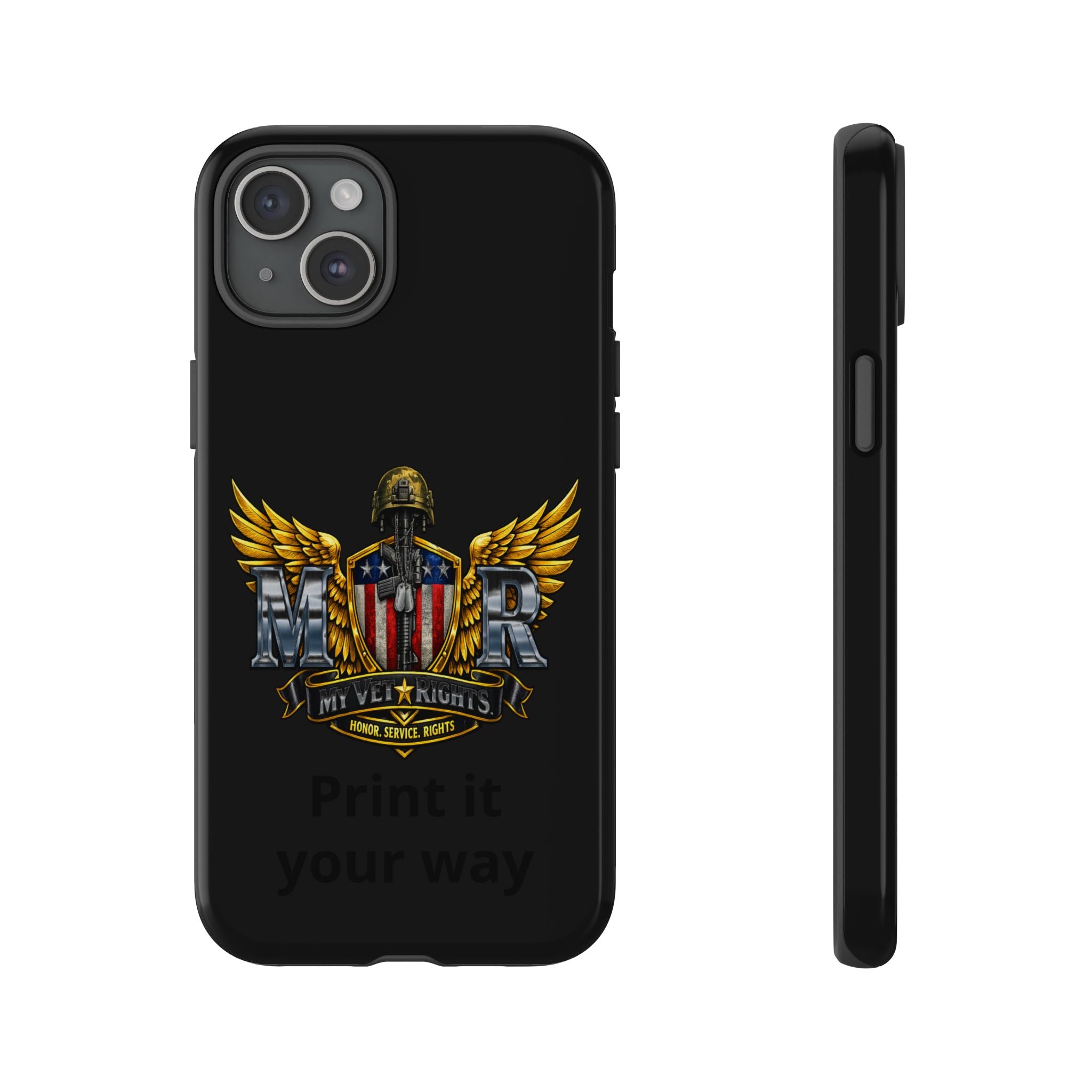 Copy of MyVetRights Phone Case — Patriotic 'MVR' American Shield Design
