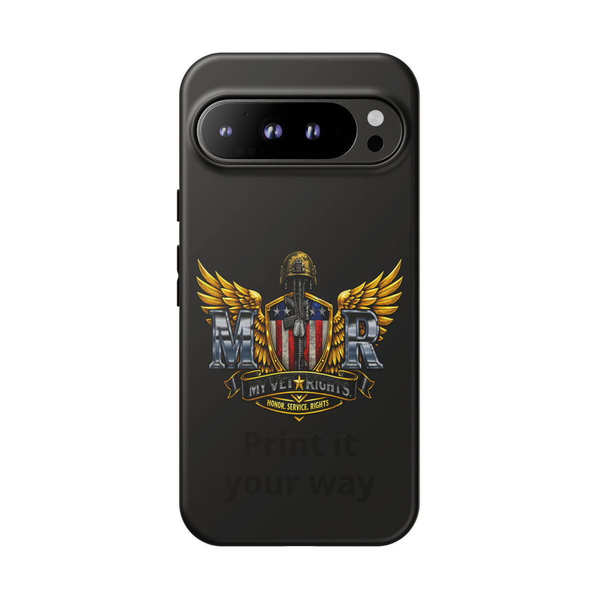 Copy of MyVetRights Phone Case — Patriotic 'MVR' American Shield Design