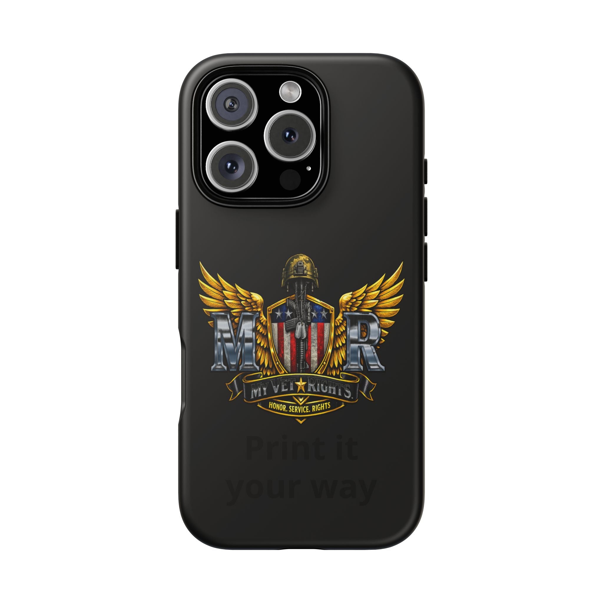 Copy of MyVetRights Phone Case — Patriotic 'MVR' American Shield Design