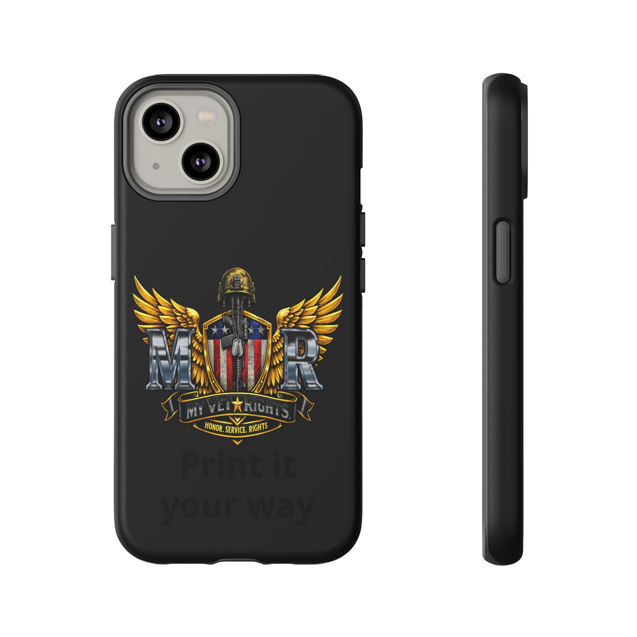Copy of MyVetRights Phone Case — Patriotic 'MVR' American Shield Design