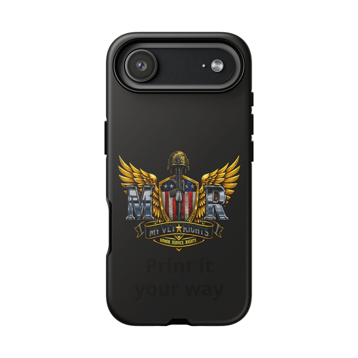 Copy of MyVetRights Phone Case — Patriotic 'MVR' American Shield Design