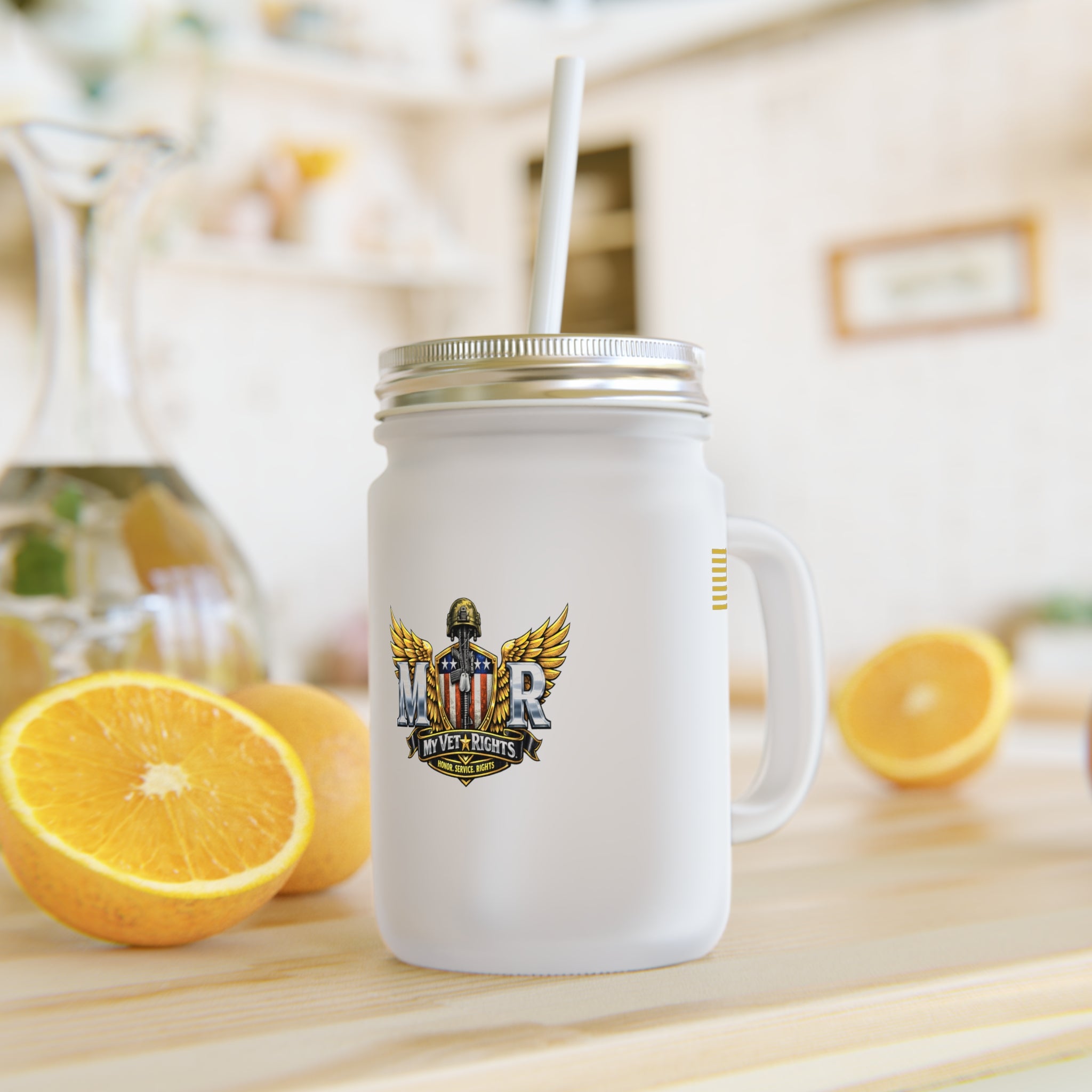 MVR military emblem Mason Jar | Veteran patriotic Mason Jar