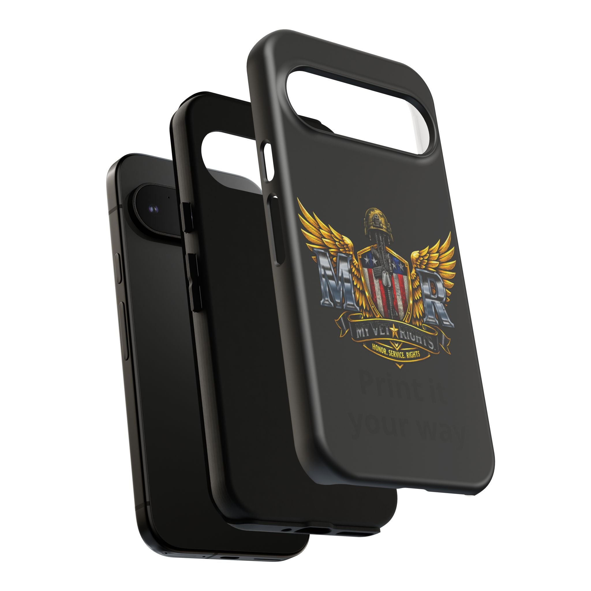 Copy of MyVetRights Phone Case — Patriotic 'MVR' American Shield Design