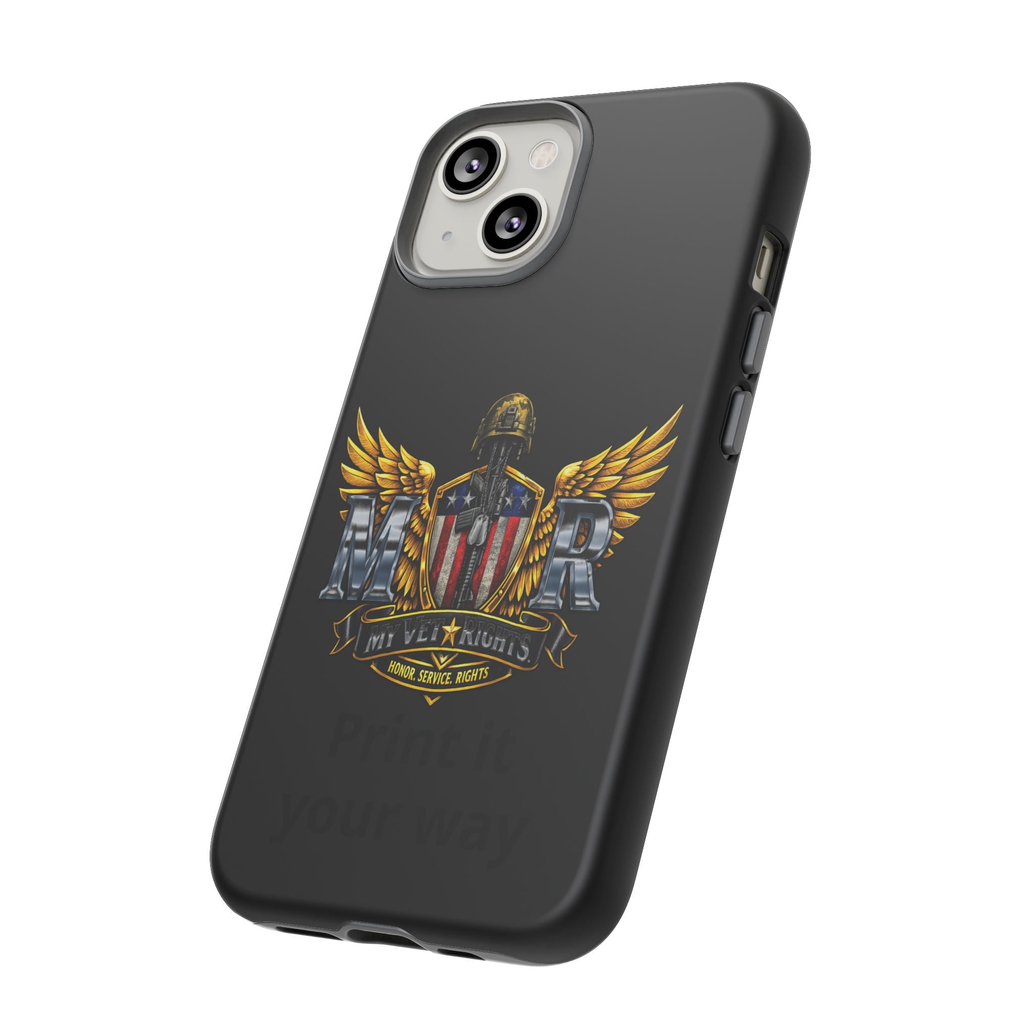 Copy of MyVetRights Phone Case — Patriotic 'MVR' American Shield Design