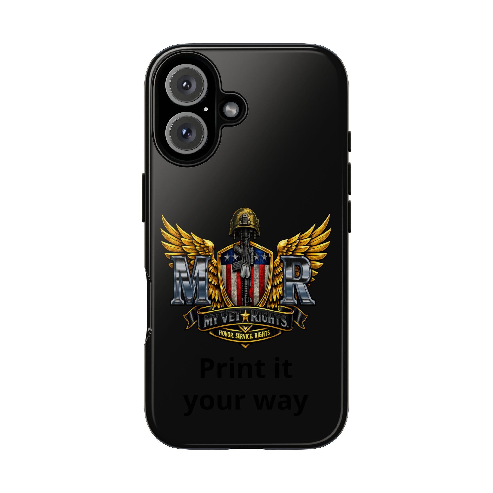 Copy of MyVetRights Phone Case — Patriotic 'MVR' American Shield Design