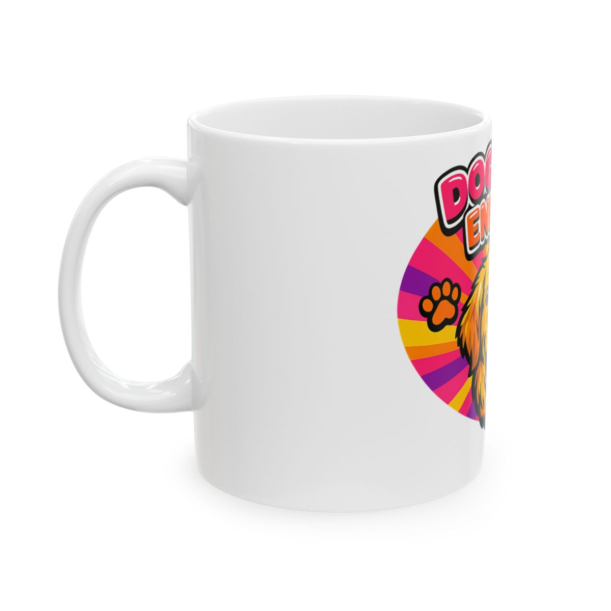 Dog Mom Energy Mug - left view