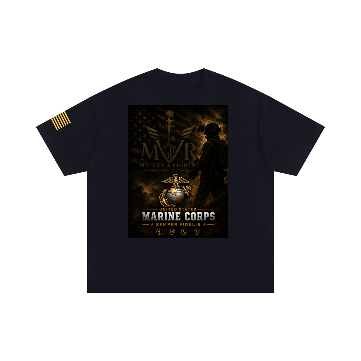 Marines Unisex Oversized Cotton T-Shirt