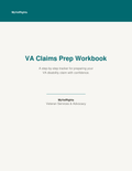 VA Claims Prep Workbook cover - MyVetRights